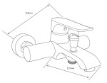 MEXEN/S - Pecos DQ40 Set umývadlové a vaňové batérie s príslušenstvom, chróm 72713DQ40-00