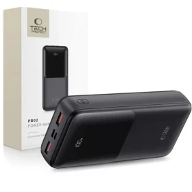 Tech-Protect PB02 čierna / Powerbanka / 20000 mAh / 22.5W