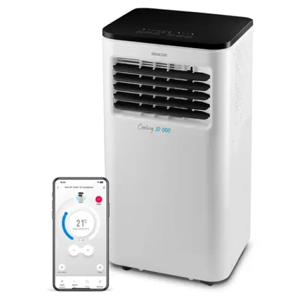 Sencor SAC MT1048C biela / mobilná klimatizácia / 1050W / 10000 BTU / chladenie / odvlhčovanie / ventilátor / SMART WiFi (8590669386451)
