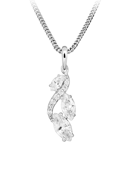 Silver Cat Strieborný náhrdelník s kubickými zirkónmi Classics SC594 (retiazka, prívesok)