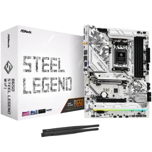 ASRock B650 Steel Legend WiFi / AMD B650 / DDR5 / SATA III / USB 3.2 / 2.5GLAN / sc.AM5 / ATX (90-MXBN90-A0UAYZ)
