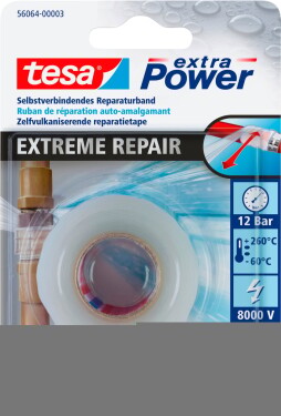 Tesa EXTREME REPAIR 56064-00003-00 inštalačné izolačná páska tesa® Extra Power priehľadná (d x š) 2.5 m x 19 mm 1 ks; 56064-00003-00