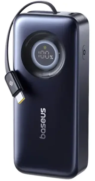 Baseus EnerCore CR11 20000 mAh čierna / Powerbanka / 67W / USB-C zaťahovací kábel (E0027H00)