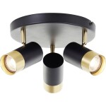 Brilliant G03434/86 Deckenleuchte 29cm stropné svetlo GU10 Čierna/piesková, zlatá (matná); G03434/86