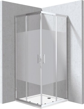 DEANTE - Funkia Evo štvorcový kút s vaničkou, 80x80 cm – vzor pruh KYCP0E88P