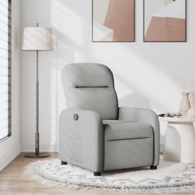 VidaXL vidaXL Fotel rozkładany, Sivý, obity tkaniną