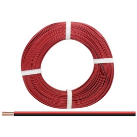 Donau Elektronik 250-01-25 opletenie / lanko 2 x 0.50 mm² červená, čierna 25 m; 250-01-25