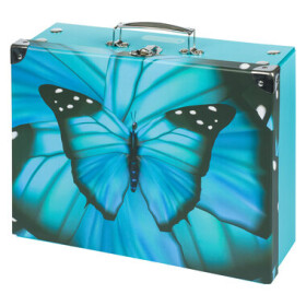 BAAGL Skladací školský kufrík Butterfly s kovaním / 32.5 x 10.5 x 26 cm (A-33180)