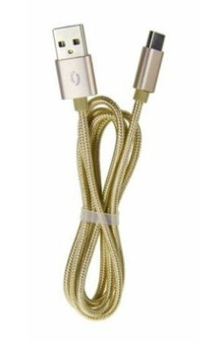 ALIGATOR TUBA 2A nabíjací kábel USB type C zlatý (DAKT005)