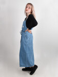 Element APRON DENIM BLEACHED luxusné plesové šaty dlhé