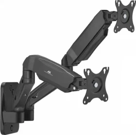 Maclean MC-988 čierna / Nástenný držiak pre dva monitory / 17-32" / VESA 75x75-100x100 / nosnosť 9 kg / náklápací (MC-988)