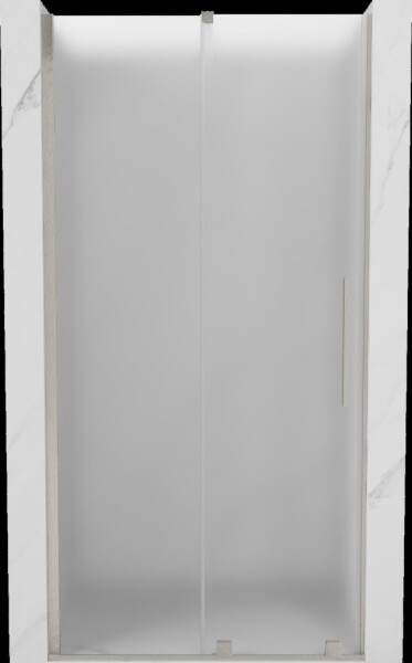 MEXEN/S - Velár posuvné sprchové dvere 100, dekor, nikel kartáčovaný 871-100-000-31-97