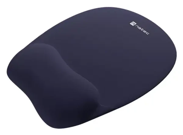 Natec Chipmunk tmavo modrá / Podložka pod myš / ergonomická / pamäťová pena / opierka zápästia (NPF-2181)