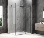 POLYSAN - GLOBE GUN METAL obdĺžniková sprchová zástena 1000x900, číre sklo, pravé GB1010-3315RGM