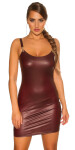 Sexy Koucla WetLlook PartyMinidress BORDEAUX Einheitsgroesse