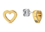 Tommy Hilfiger Pozlátené srdiečkové náušnice Toggle Heart 2780972