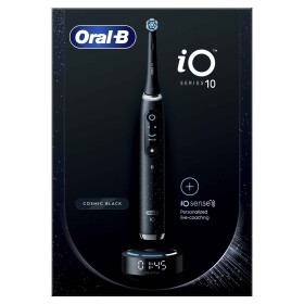 Oral B EK iO Series 10 Black + držiak zubnej kefky + cestovné púzdro