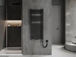MEXEN/S - Plutón radiátor + vykurovacia tyč 1200 x 500 mm, 600 W, čierna W106-1200-500-2600-70