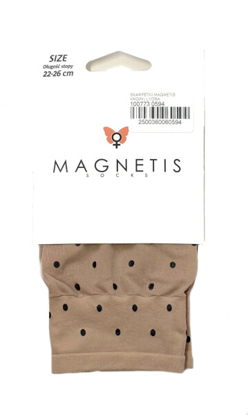 Ponožky Magnetis Kropki Lycra 20 den černá Univerzální