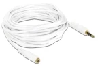 DeLock predlžovací kábel Stereo Jack 3.5 mm 3 pin samec samica 5 m biela (83771-D)