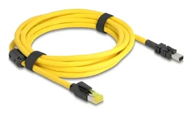 DeLock RJ45 Cat.6 / Prepojovací kábel na Mini I/O 8-pin / 3 m / čierno-žltý (81252)