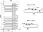 MEXEN/S - Ops radiátor + vykurovacia tyč 1000 x 550 mm, 600 W, biela W122-1000-550-2600-20