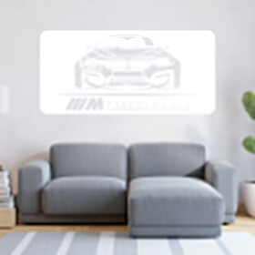 Veselá Stena Samolepka Rýchle auto Farba: bílá, Veľkosť: 60 x 30 cm