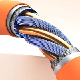 USAMS U98-786 oranžová / Nabíjací a dátový kábel / USB-C / 3A / 18W / 1 m / silikónový (SJ786USB03)