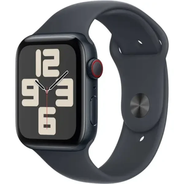 Apple Watch SE (2024) GPS + Cellular 40mm Temne atramentové hliníkové telo - Temne atramentový športový remienok S/M (MXGC3QC/A)