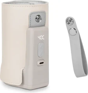 Lionelo Bezdrôtový ohrievač fliaš Thermup Go PLUS Beige Sand / 3000 mAh / LCD / 5 teplôt (LOC-THERMUP GO PLUS BEIGE SAND)