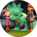 Jedlý papier Drakí záchranári Dak a Leyla s drakom 19,5 cm - Pictu Hap - Pictu Hap