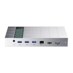 Peladn G2E strieborná / Dokovacia stanica / Thunderbolt 5 / 120 Gb/s / 13 portov / M.2 NVMe / PD 140W / 2,5G LAN (G2E-Silver)