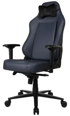 AROZZI PRIMO PREMIUM modro-šedá / herná stolička / 130.5 - 140.5 cm / nosnosť 145 kg / koža (PRIMO-PREM-OC)