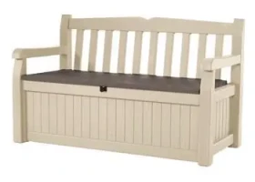 Keter Eden Garden Bench béžová / Záhradná lavica / úložný priestor 265 l (230398)