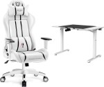 Diablo Chairs X-One 2.0 Normal biały + EGON 1100 Białe 110 cmx60 cm