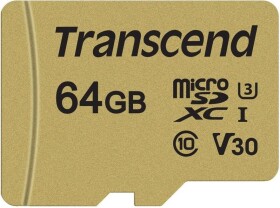 Transcend 500S MicroSDXC 64 GB Class 10 UHS-I/U3 V30 (TS64GUSD500S)
