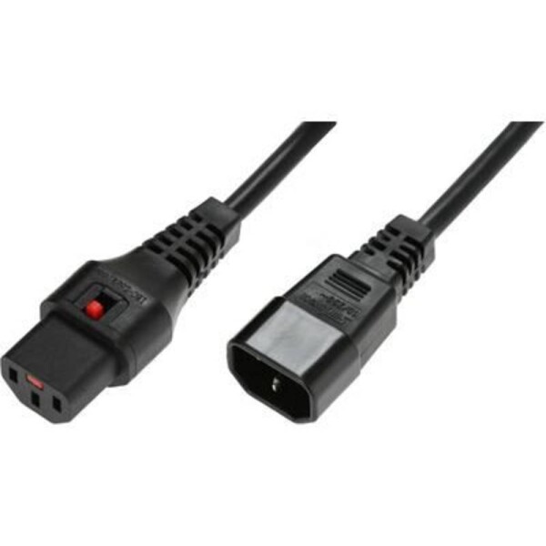 MicroConnect Predlžovací kábel s IEC zámkom C13 - C14 3m čierna (PC1022)