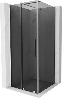 MEXEN/S - Velár sprchovací kút, posuvné dvere 90 x 90, grafit, chróm 871-090-090-41-01
