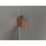 MEXEN/S - Lunar L sprchový kút štvrťkruh krídlový 80 x 80, transparent, ružové zlato 833L-080L-080P-60-00