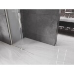 MEXEN/S - Velar Sprchová zástena posuvná Walk-in 100 x 200, dekor 8 mm, nikel kartáčovaný 871-100-000-33-97