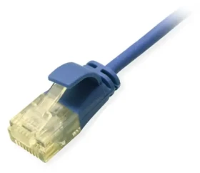 Equip Cat6A SlimFlex modrá / Patch kabel / U/UTP / LSZH / 0,15 m / PoE+ (626300)