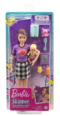 Mattel GRP11 Barbie - Skipper Babysitters Inc. - Opatrovateľka s bábätkom a príslušenstvom