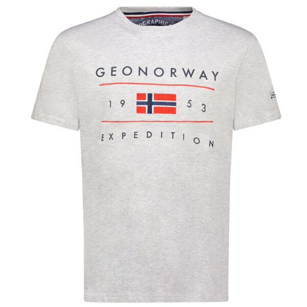 Geografické Nórsko Jezolo DB 254 M SY9738H/GN-Gray sieťované tričko XL
