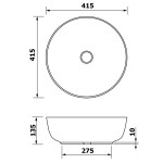 SAPHO - PRIORI keramické umývadlo na dosku, priemer 41,5cm, bronz PI032