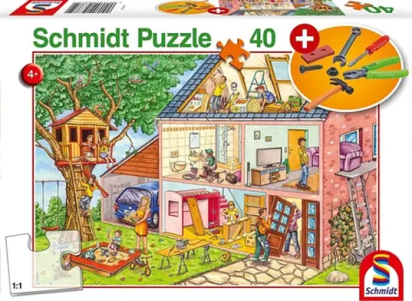 Schmidt Puzzle Pracovití remeselníci /40 dielikov/ s detským náradím