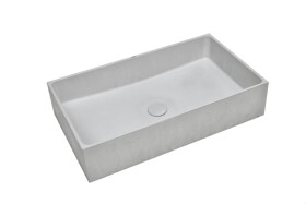 Umývadlo na dosku SAT Cemento 64x37 cm šedá bez prepadu CEM6437TS CEM6437TS