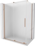 MEXEN/S - Velár sprchovací kút, posuvné dvere 160 x 80, dekor, meď kartáčovaná 871-160-080-31-65
