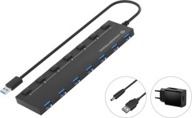 Conceptronic CONCEPTRONIC USB-Hub 7-Port 3.0 ->7x3.0 5Gbps m.Netz. sw