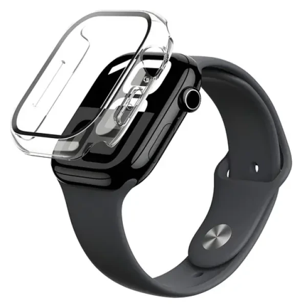 AmazingThing Radix Glass Case pre Apple Watch 46mm číra / Ochranný kryt / Tvrdené sklo