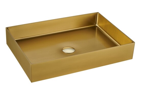 Umývadlo na dosku v zlatej farbe SAT Aurum 55x38 cm bez prepadu SATAUR5538BG SATAUR5538BG